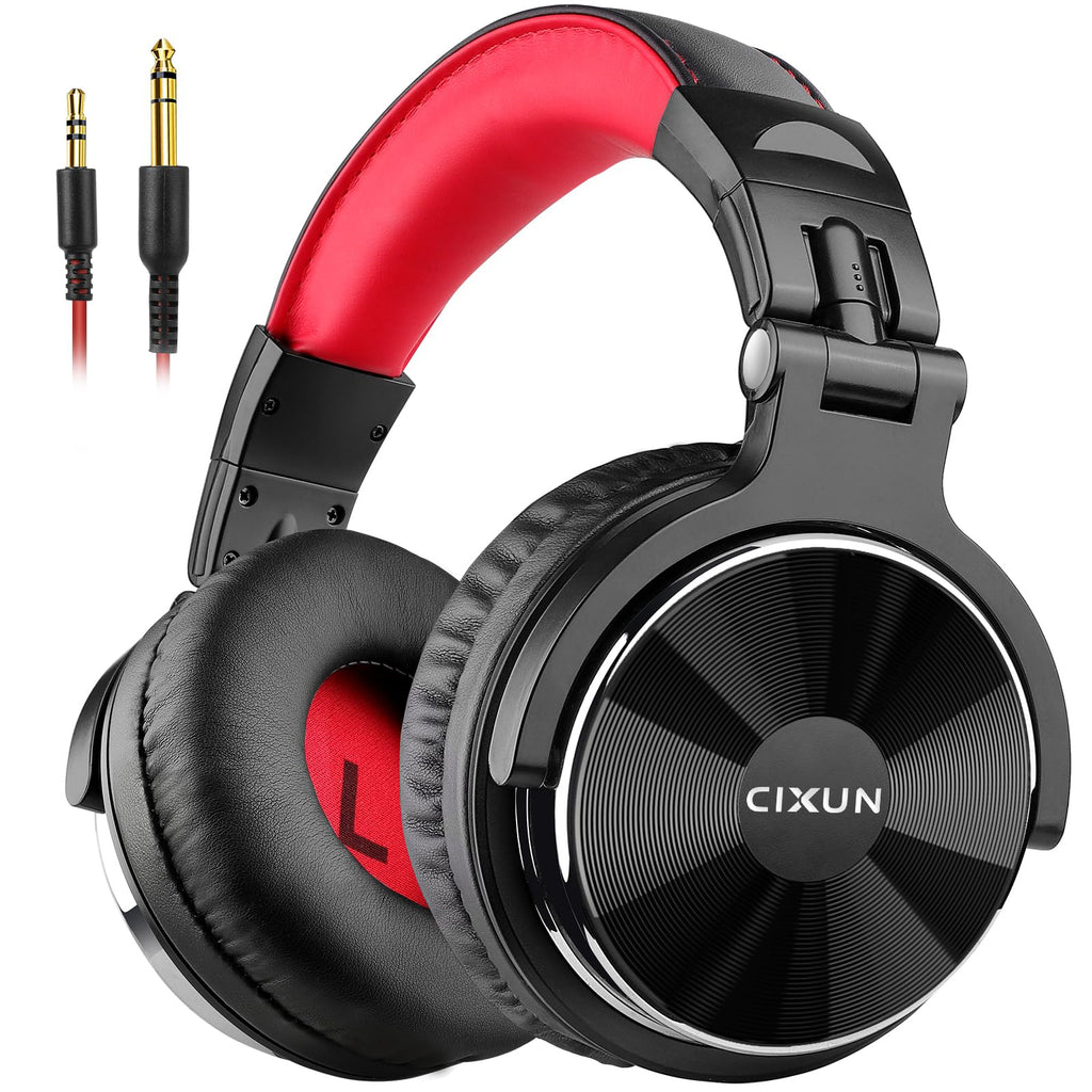 CIXUN Audio headphones Studio Monitor & Mixing DJ Headphones with 50mm Neodymium Drivers and 1/4 to 3.5mm Jack Headsets for cellular or mobile phones， Headsets for mobile telephones，Headsets for telephones