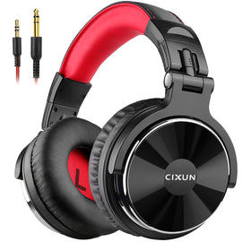 CIXUN Audio headphones Studio Monitor & Mixing DJ Headphones with 50mm Neodymium Drivers and 1/4 to 3.5mm Jack Headsets for cellular or mobile phones， Headsets for mobile telephones，Headsets for telephones