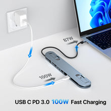 Load image into Gallery viewer, USB C Laptop Docking Station Stand