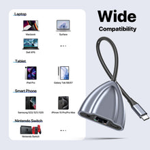 Load image into Gallery viewer, CIXUN USB C to Ethernet Adapter with Charging Port