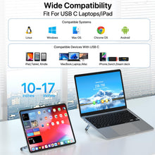 Load image into Gallery viewer, USB C Laptop Docking Station Stand