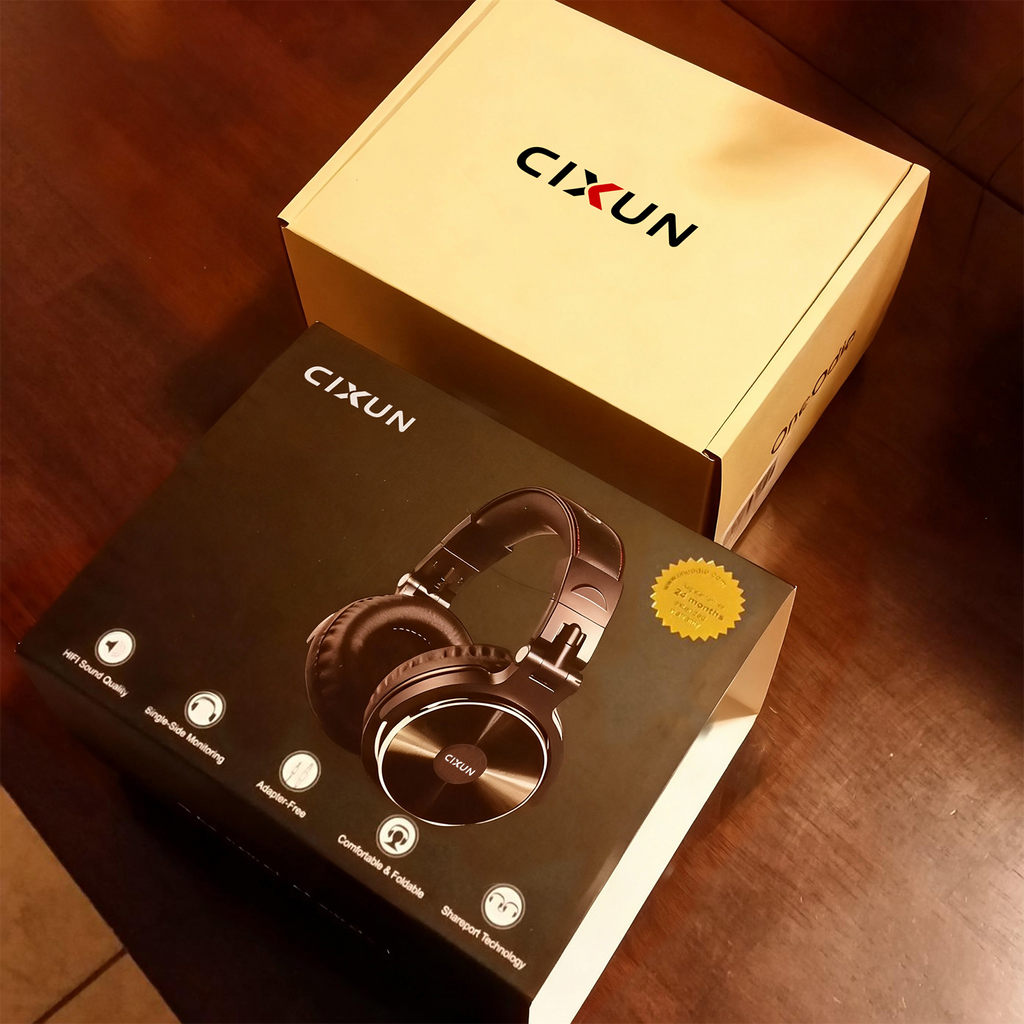 CIXUN Audio headphones Studio Monitor & Mixing DJ Headphones with 50mm Neodymium Drivers and 1/4 to 3.5mm Jack Headsets for cellular or mobile phones， Headsets for mobile telephones，Headsets for telephones