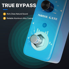 Load image into Gallery viewer, Noise Gate Pedal, EBXYA Guitar Pedal Noise Gate, Noise Suppressor Pedal 2 Modes, Guitar Pedal Noise Reduction, Noise Killer Effect Pedal Hum Eliminator for Electric Guitar and Bass with True Bypass