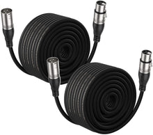 Load image into Gallery viewer, EBXYA XLR Microphone Cables 3ft 2 Packs- 3 Pins XLR Male to Female Mic Balanced Cable, Black