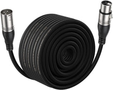 Load image into Gallery viewer, EBXYA XLR Microphone Cables 3ft 2 Packs- 3 Pins XLR Male to Female Mic Balanced Cable, Black