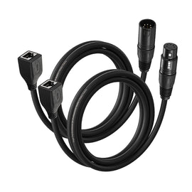 EBXYA 5 Pin XLR to RJ45 Cable - RJ45 to XLR Male/Female Cable 3 feet, 1 Pair