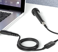Load image into Gallery viewer, XLR to USB Cable, EBXYA 10 ft USB to XLR Microphone Cable 3 Pin XLR Female Cables Adapter with USB to Type-C Adapter Cord for Audio Recording Karaoke Live Podcast