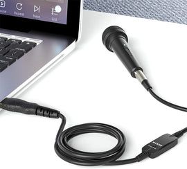 XLR to USB Cable, EBXYA 10 ft USB to XLR Microphone Cable 3 Pin XLR Female Cables Adapter with USB to Type-C Adapter Cord for Audio Recording Karaoke Live Podcast